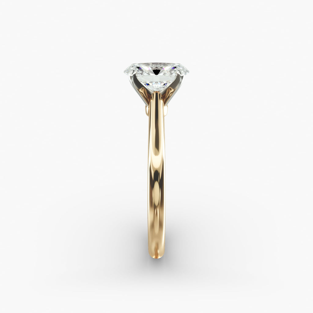 Oval Cut Certified Lab-Grown Diamond Petite Solitaire Engagement Ring