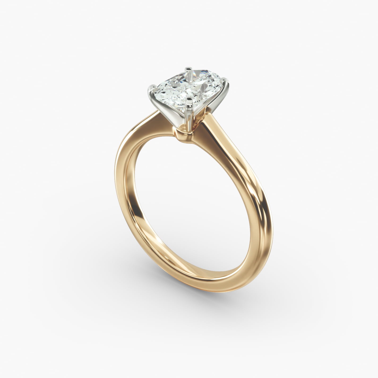Oval Cut Certified Lab-Grown Diamond Petite Solitaire Engagement Ring