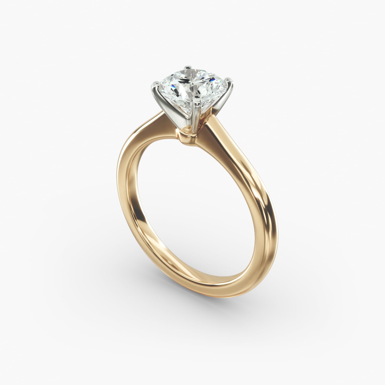 Round Cut Certified Lab-Grown Diamond Petite Solitaire Engagement Ring
