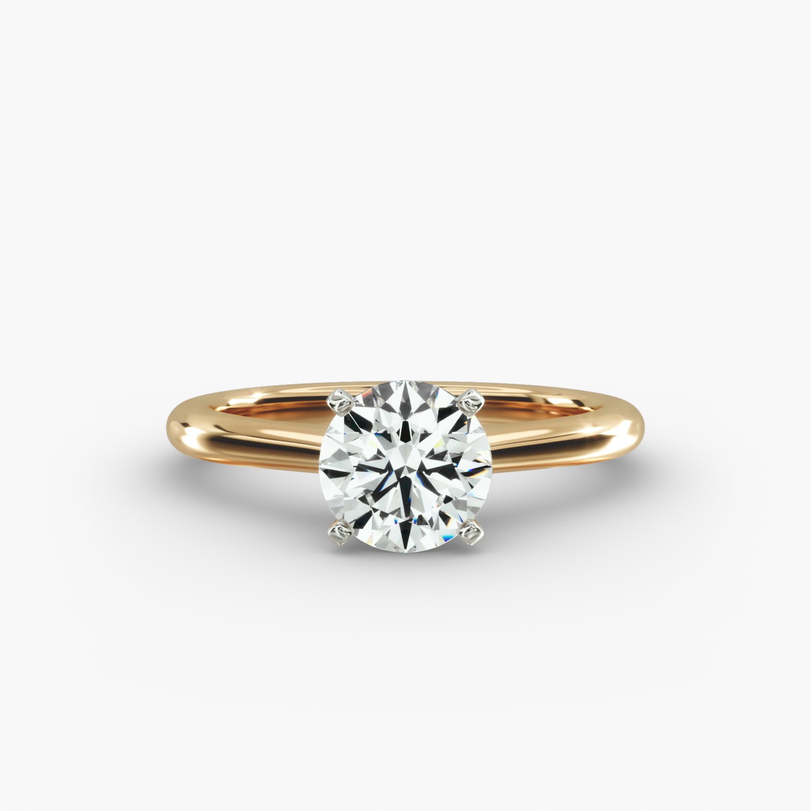 Round Cut Certified Lab-Grown Diamond Petite Solitaire Engagement Ring