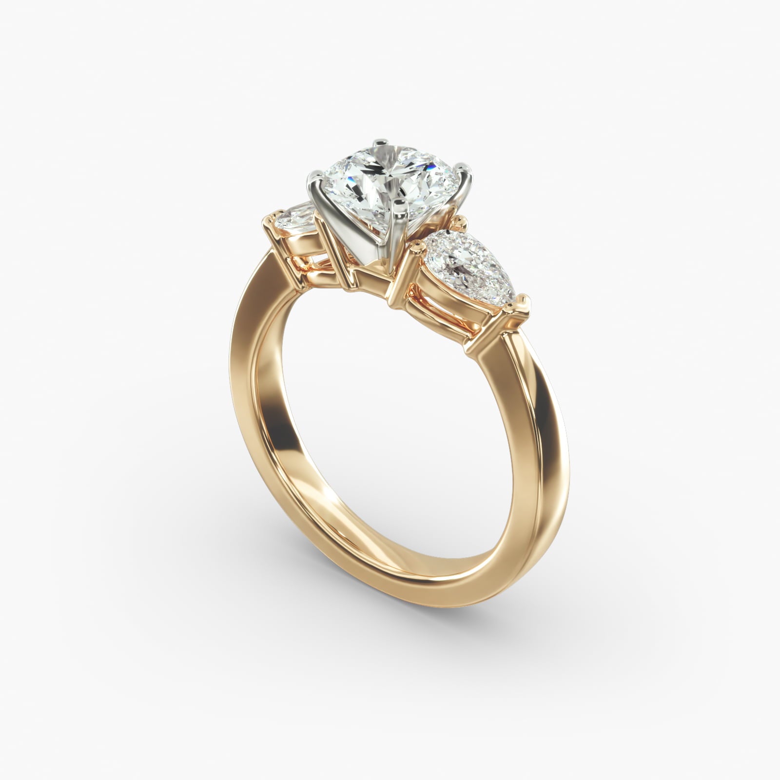 Classic Pear Shaped Diamond Engagement Ring