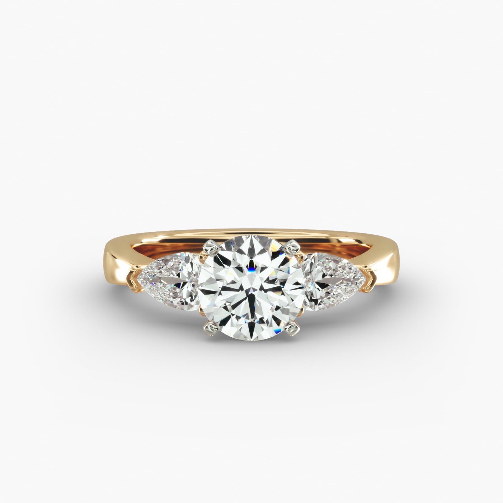 Classic Pear Shaped Diamond Engagement Ring