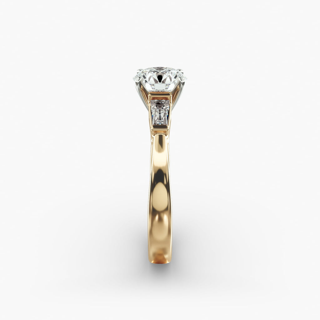 Tapered Baguette Diamond Engagement Ring
