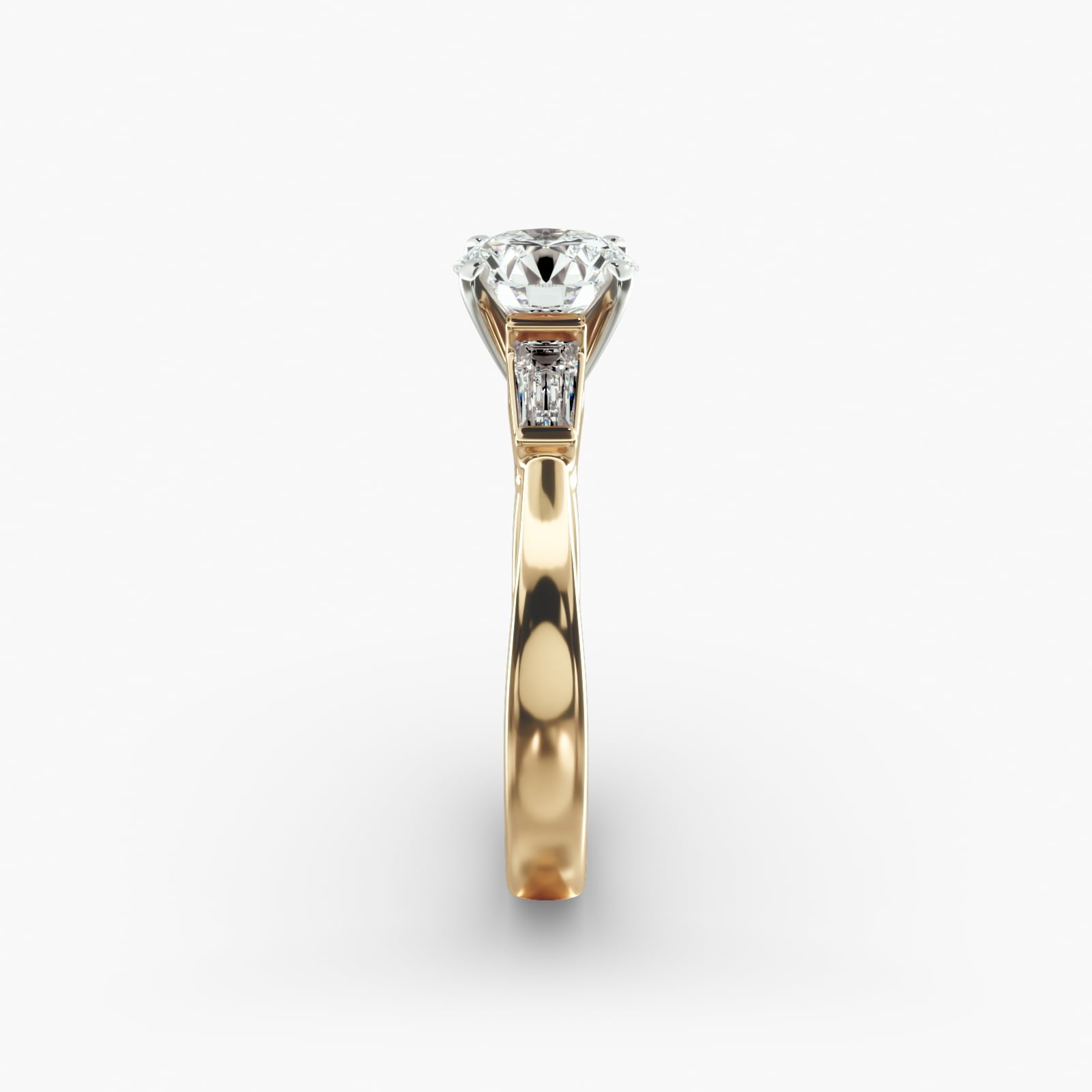 Tapered Baguette Diamond Engagement Ring