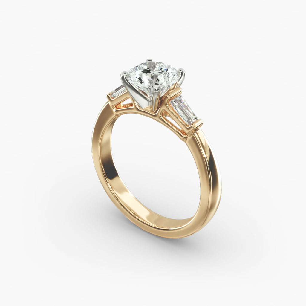Tapered Baguette Diamond Engagement Ring