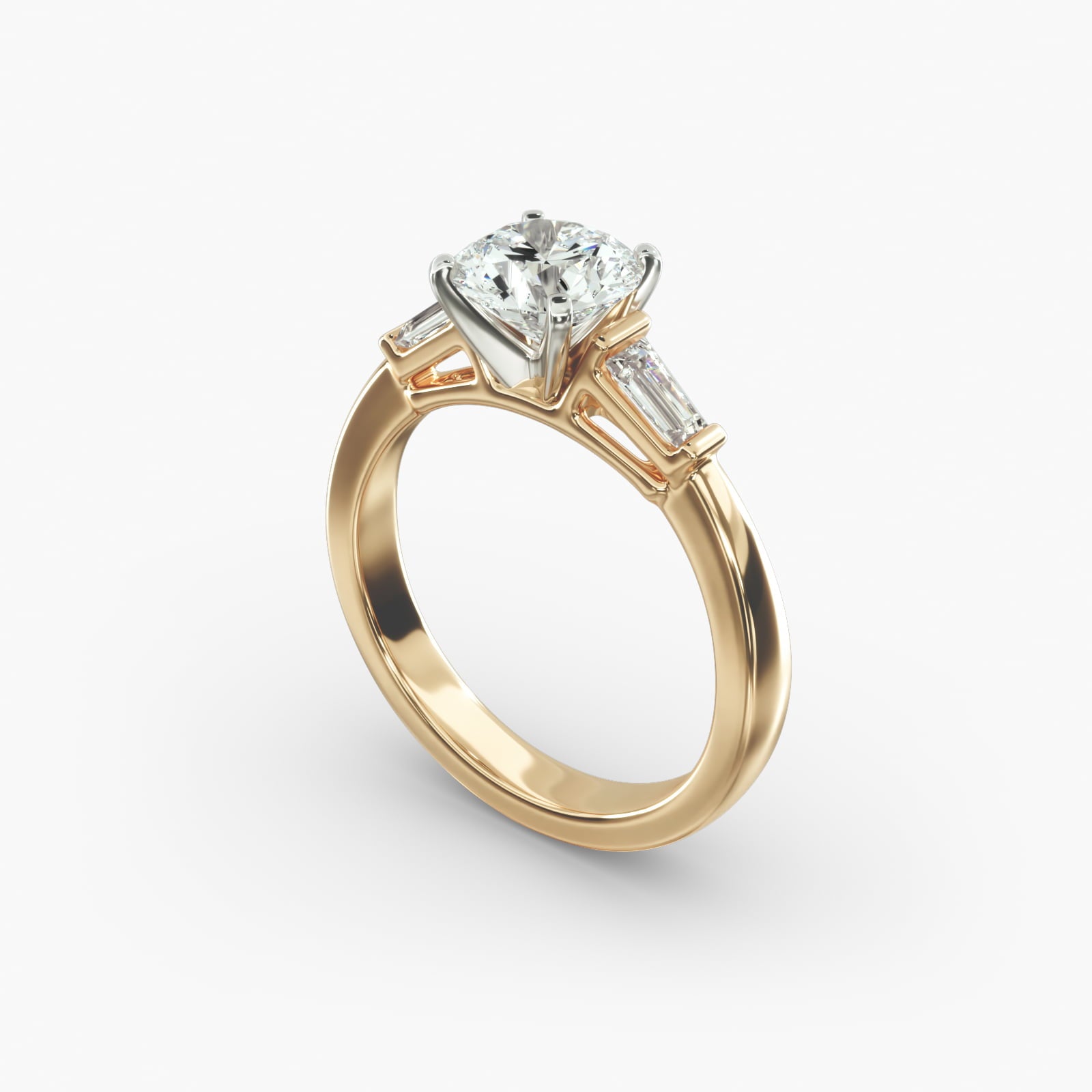 Tapered Baguette Diamond Engagement Ring