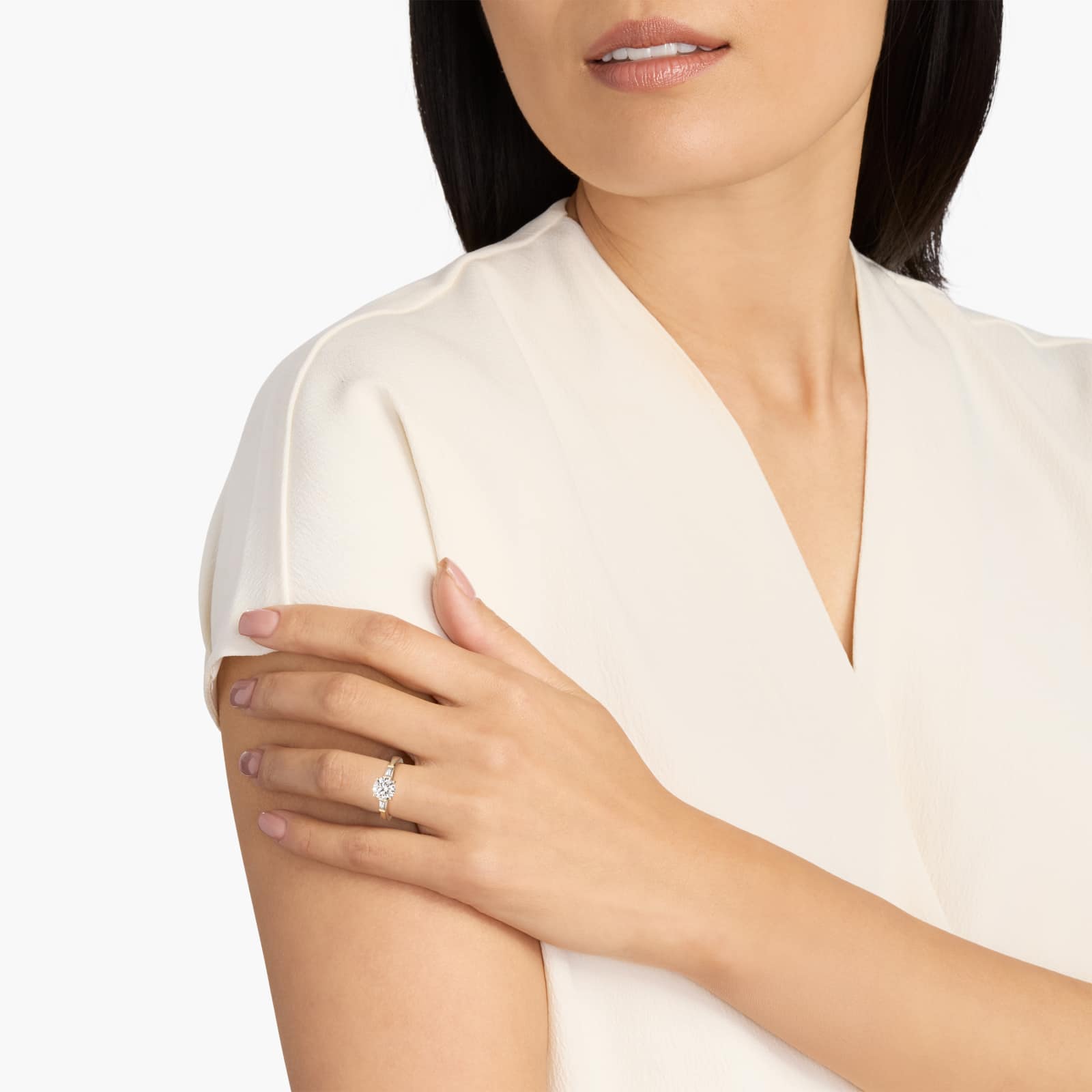 Tapered Baguette Diamond Engagement Ring