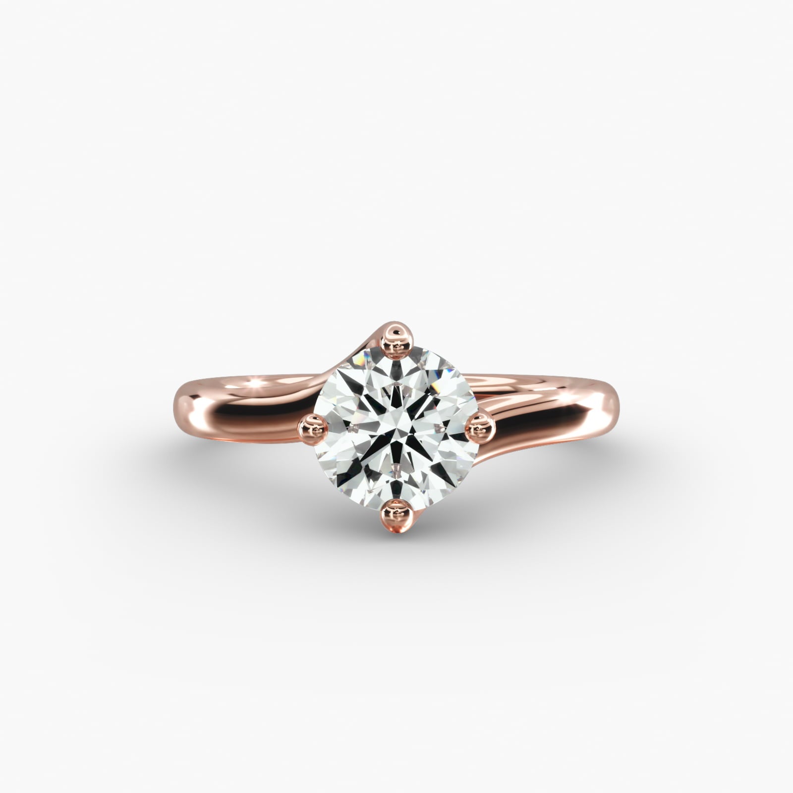 ZAC ZAC POSEN Bypass Solitaire Engagement Ring in 18k