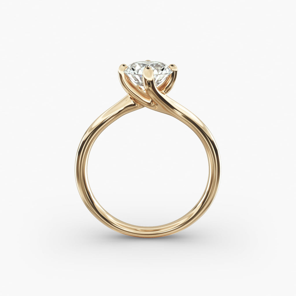 ZAC ZAC POSEN Bypass Solitaire Engagement Ring in 18k
