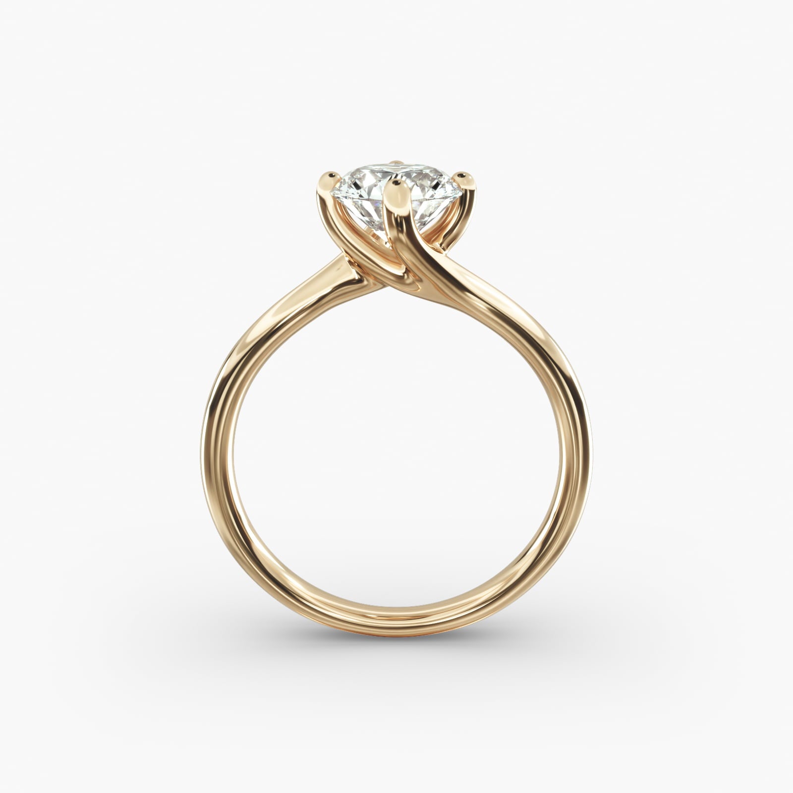 ZAC ZAC POSEN Bypass Solitaire Engagement Ring in 18k