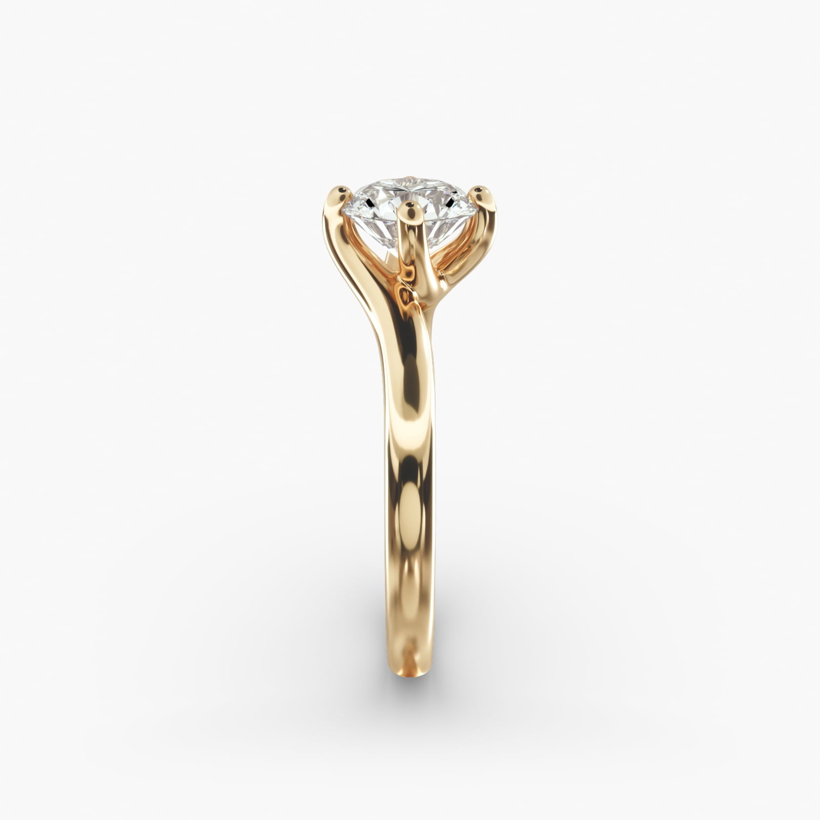 ZAC ZAC POSEN Bypass Solitaire Engagement Ring in 18k
