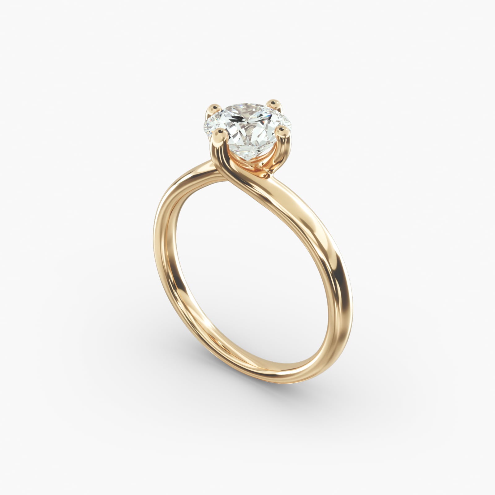 ZAC ZAC POSEN Bypass Solitaire Engagement Ring in 18k