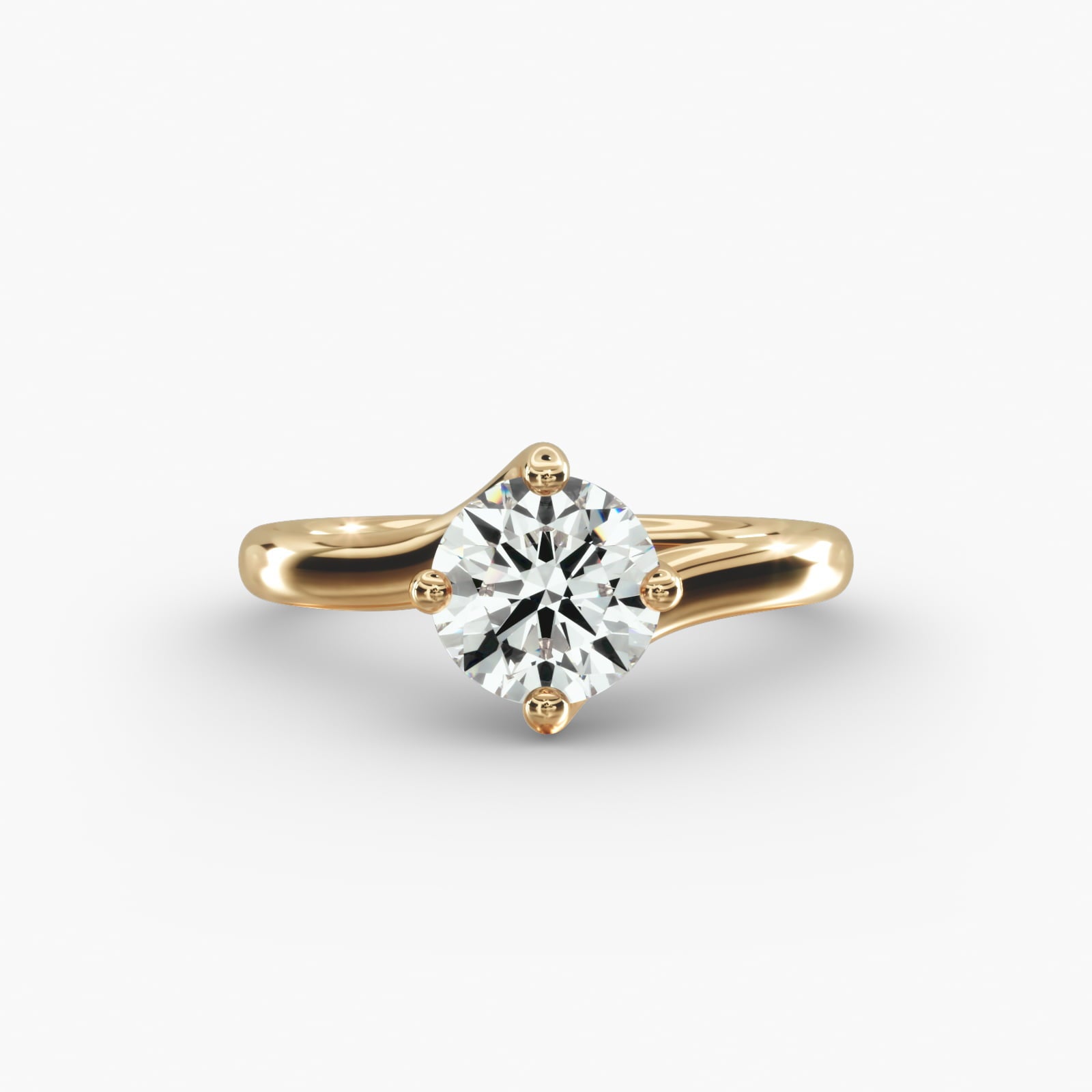 ZAC ZAC POSEN Bypass Solitaire Engagement Ring in 18k