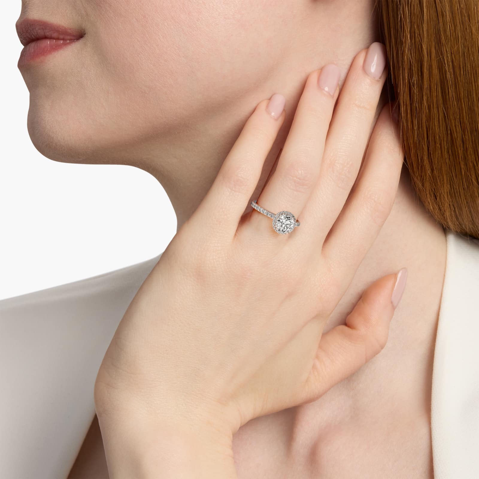 Halo Diamond Engagement Ring