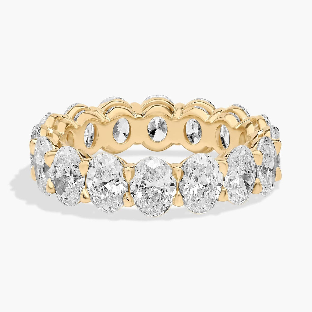 Yellow Gold Oval Cut Diamond Eternity Ring