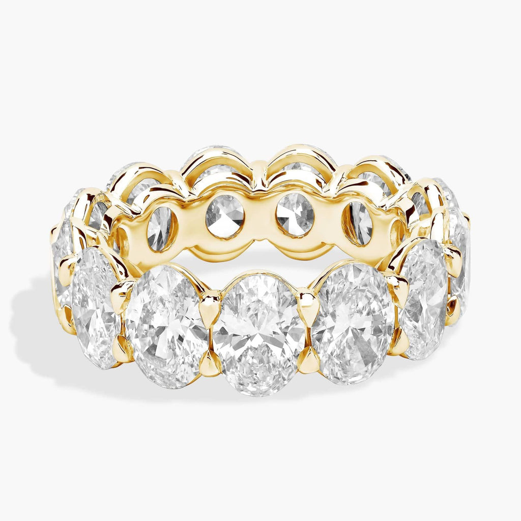 Yellow Gold Oval Cut Diamond Eternity Ring