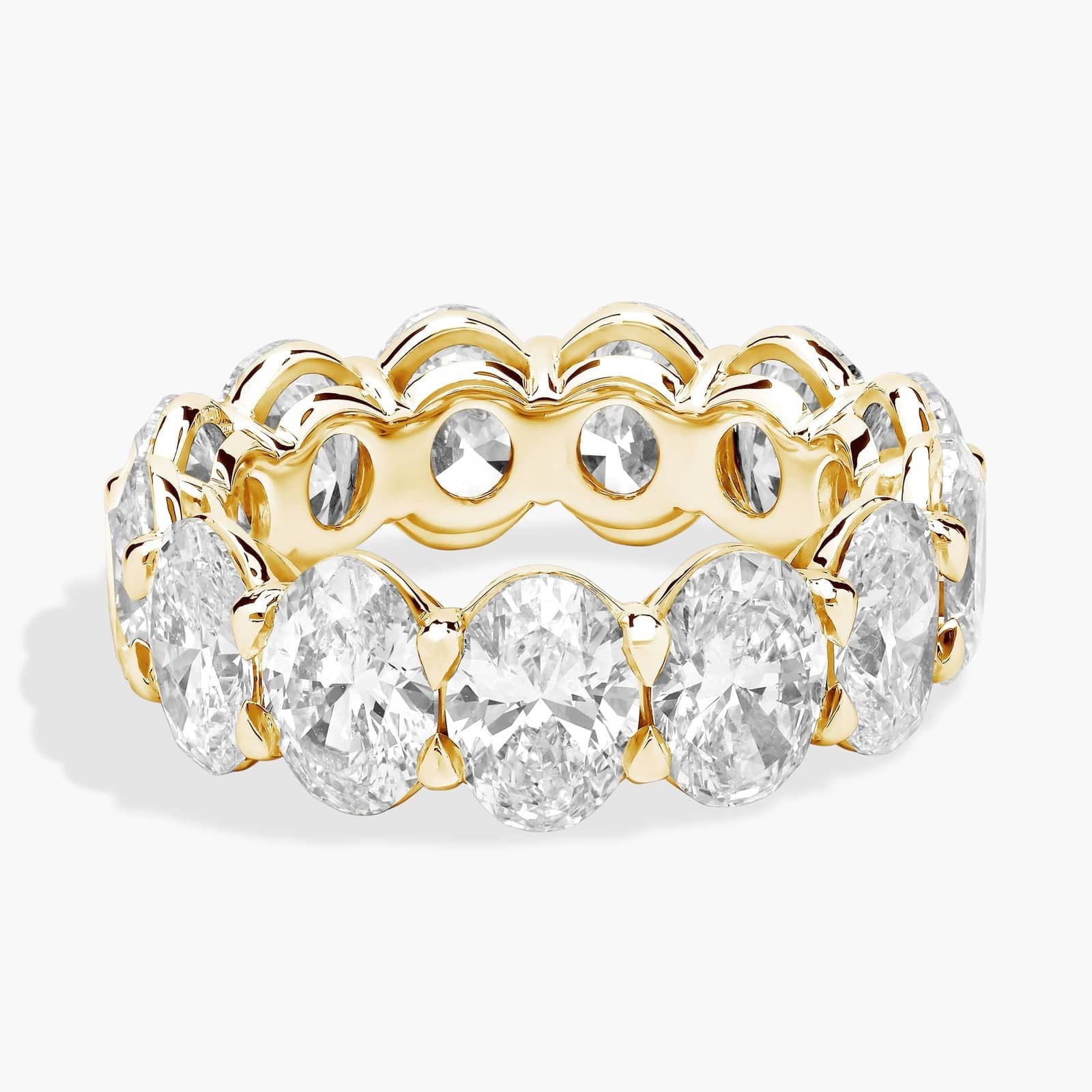 Yellow Gold Oval Cut Diamond Eternity Ring