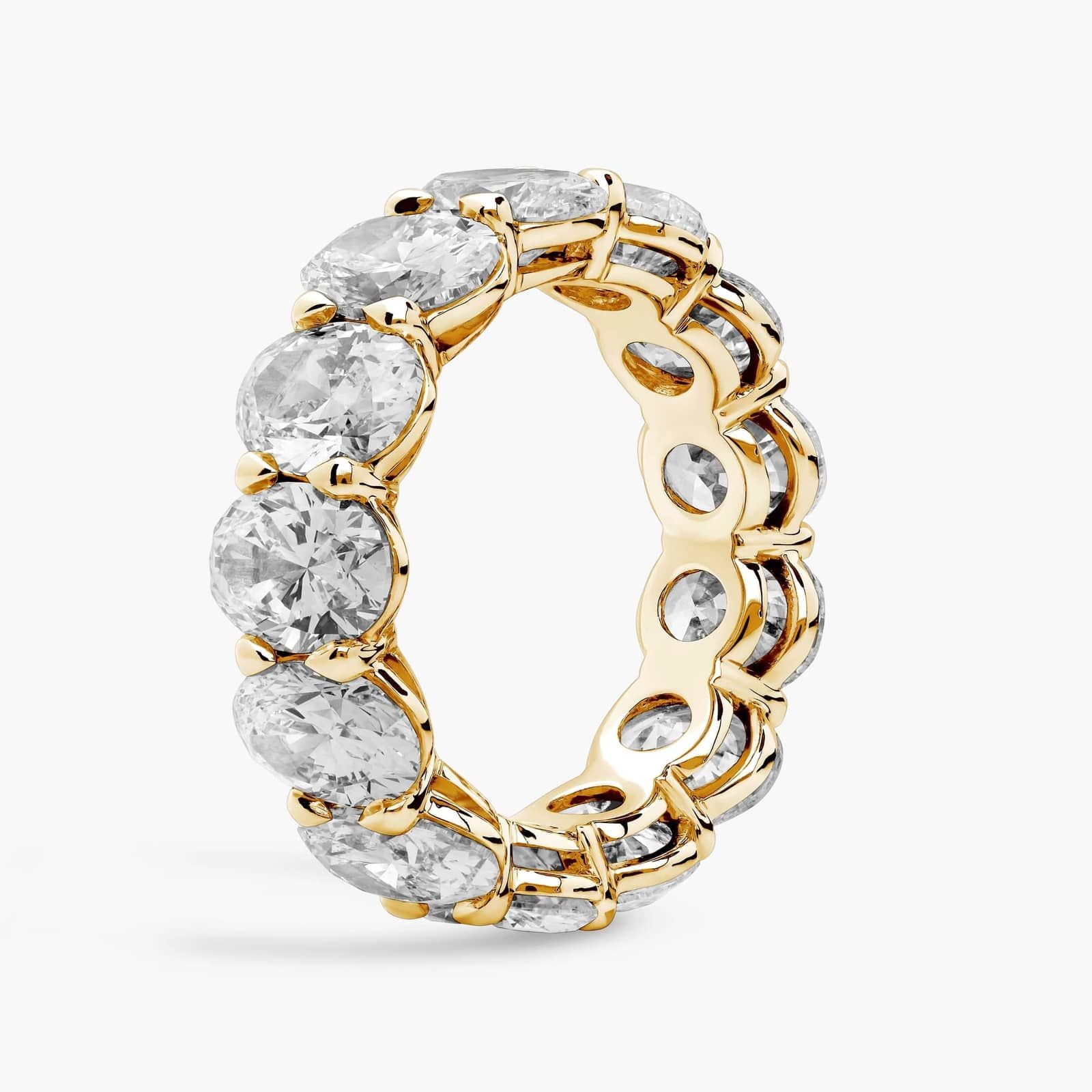 Yellow Gold Oval Cut Diamond Eternity Ring