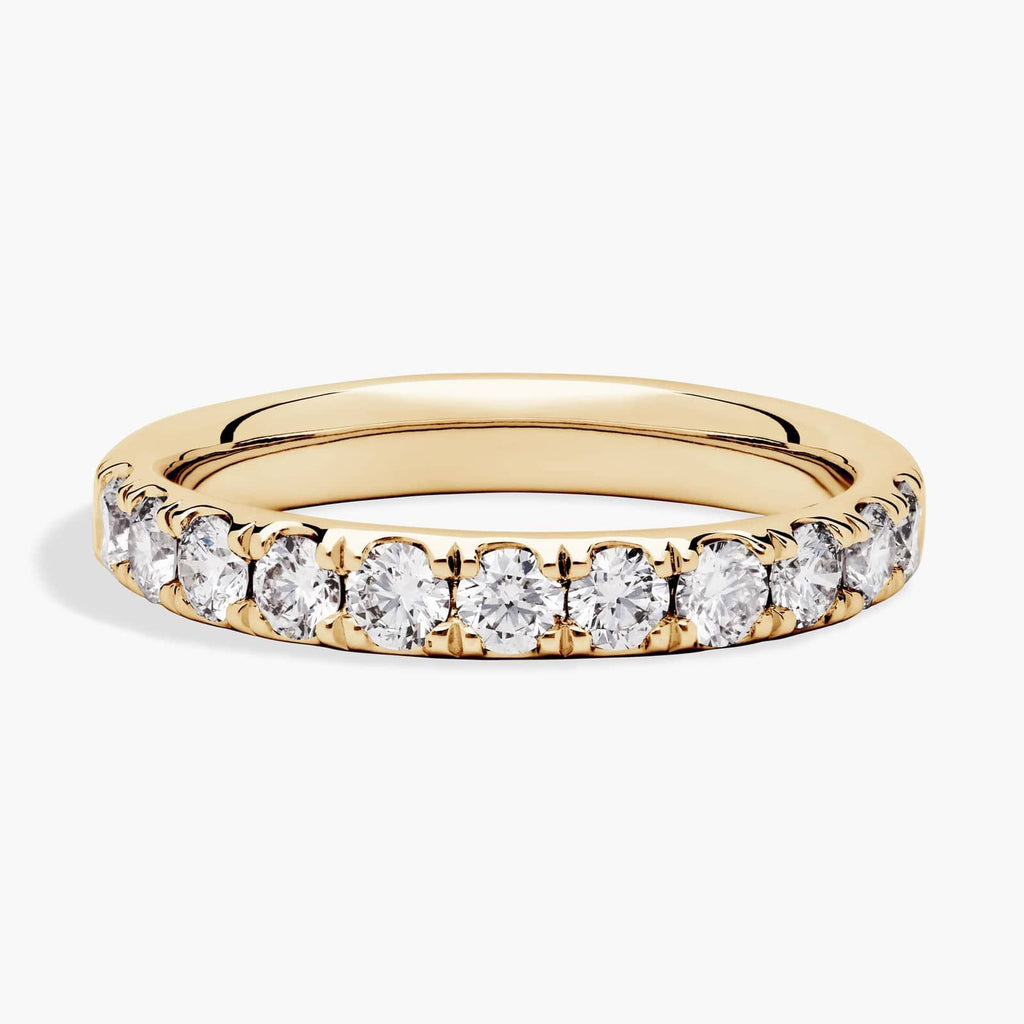 Yellow Gold Riviera Pavé Diamond Ring