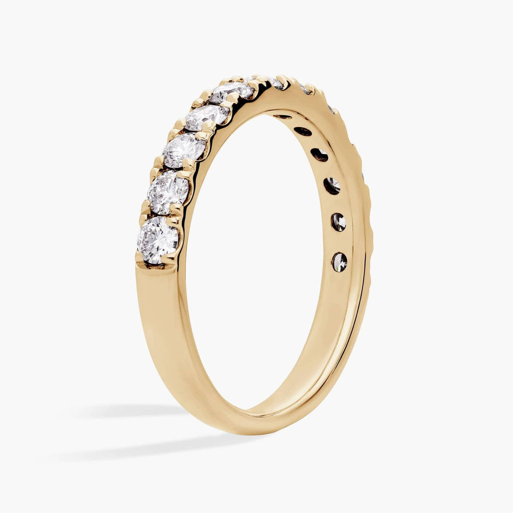 Yellow Gold Riviera Pavé Diamond Ring