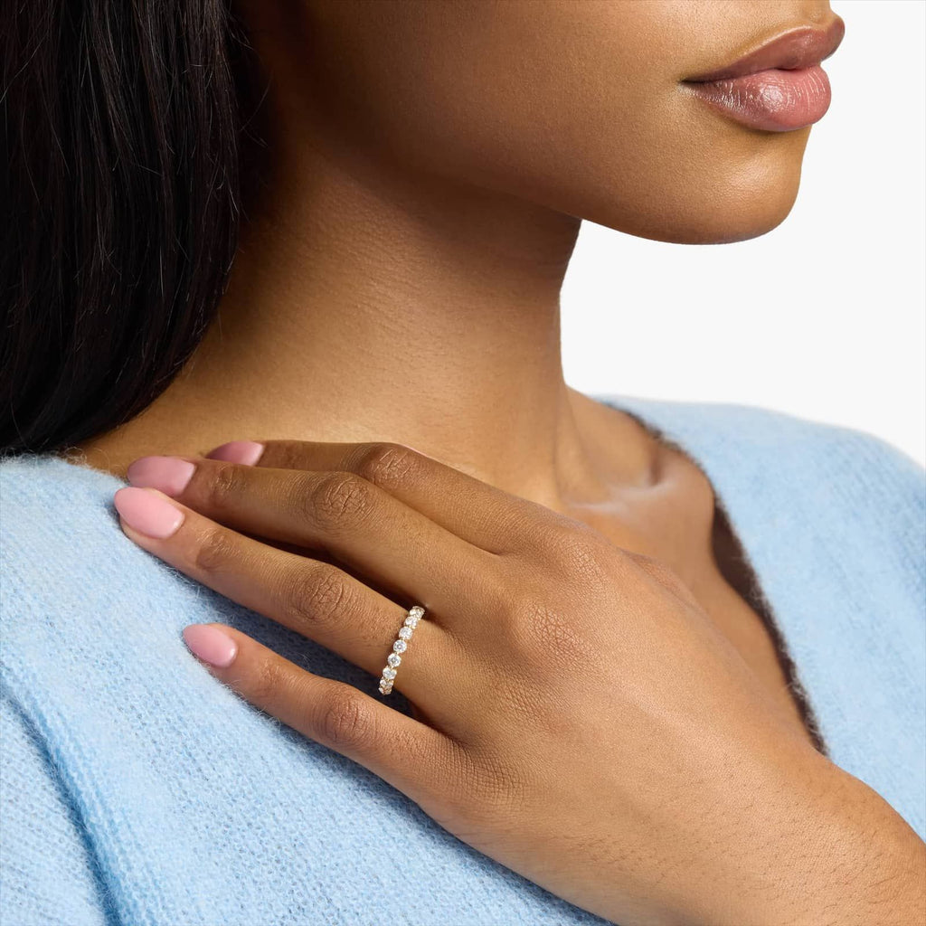 Floating Lab-Grown Diamond Wedding Ring