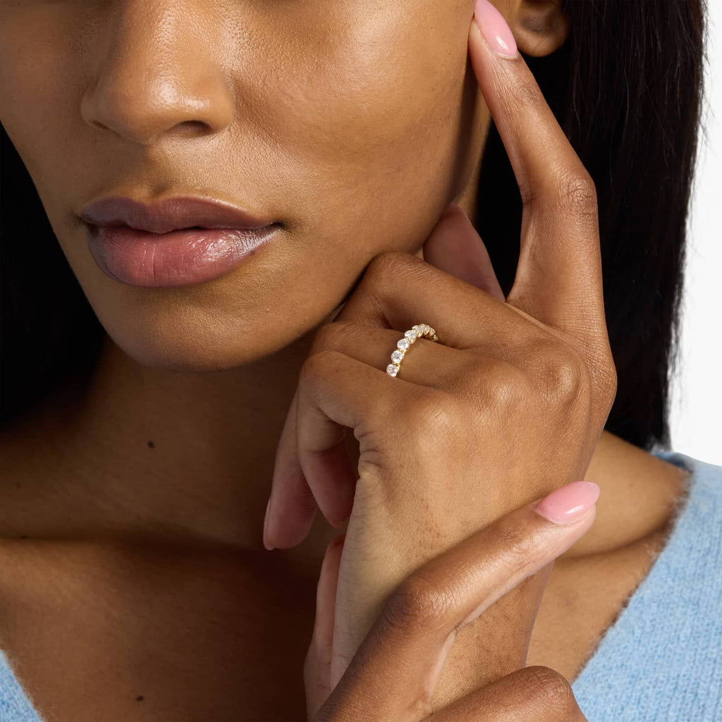 Floating Lab-Grown Diamond Wedding Ring