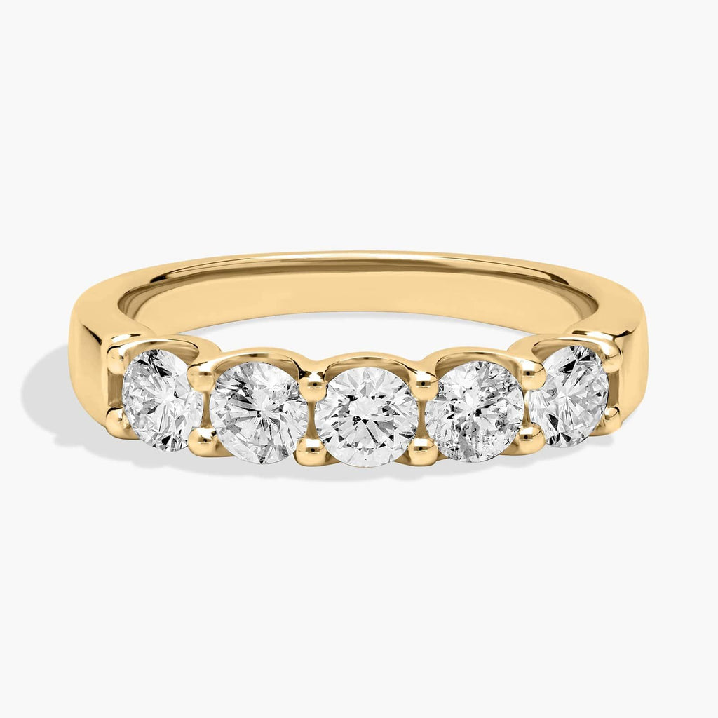 Five Stone Shared Prong Contour Lab-Grown Diamond Ring
