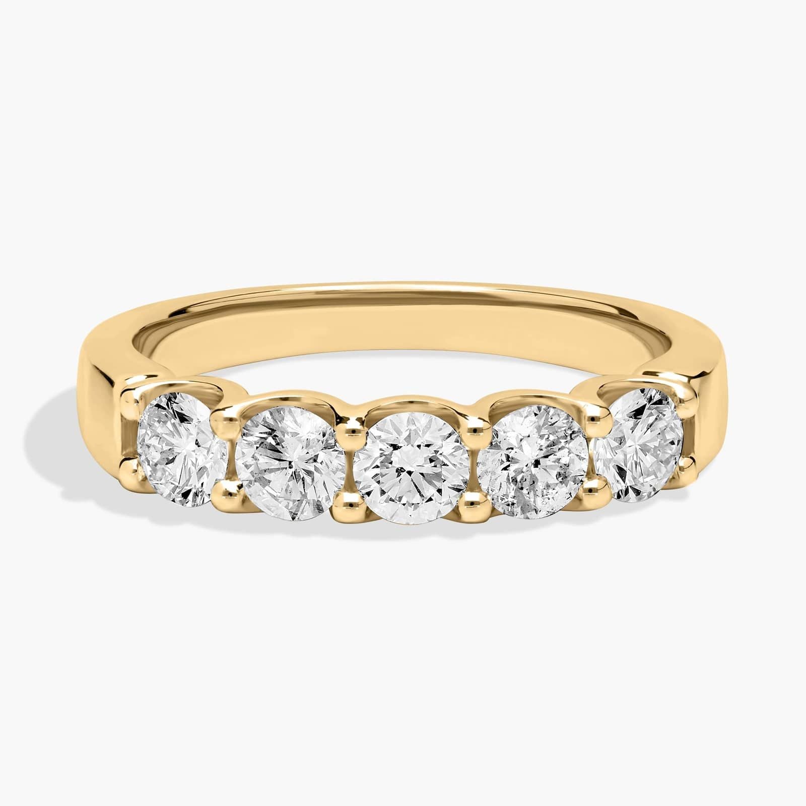 Five Stone Shared Prong Contour Lab-Grown Diamond Ring