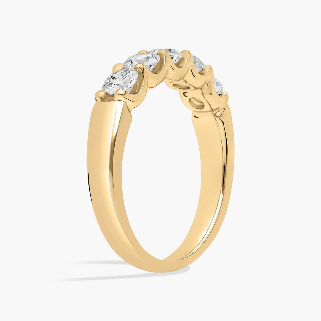Five Stone Shared Prong Contour Lab-Grown Diamond Ring