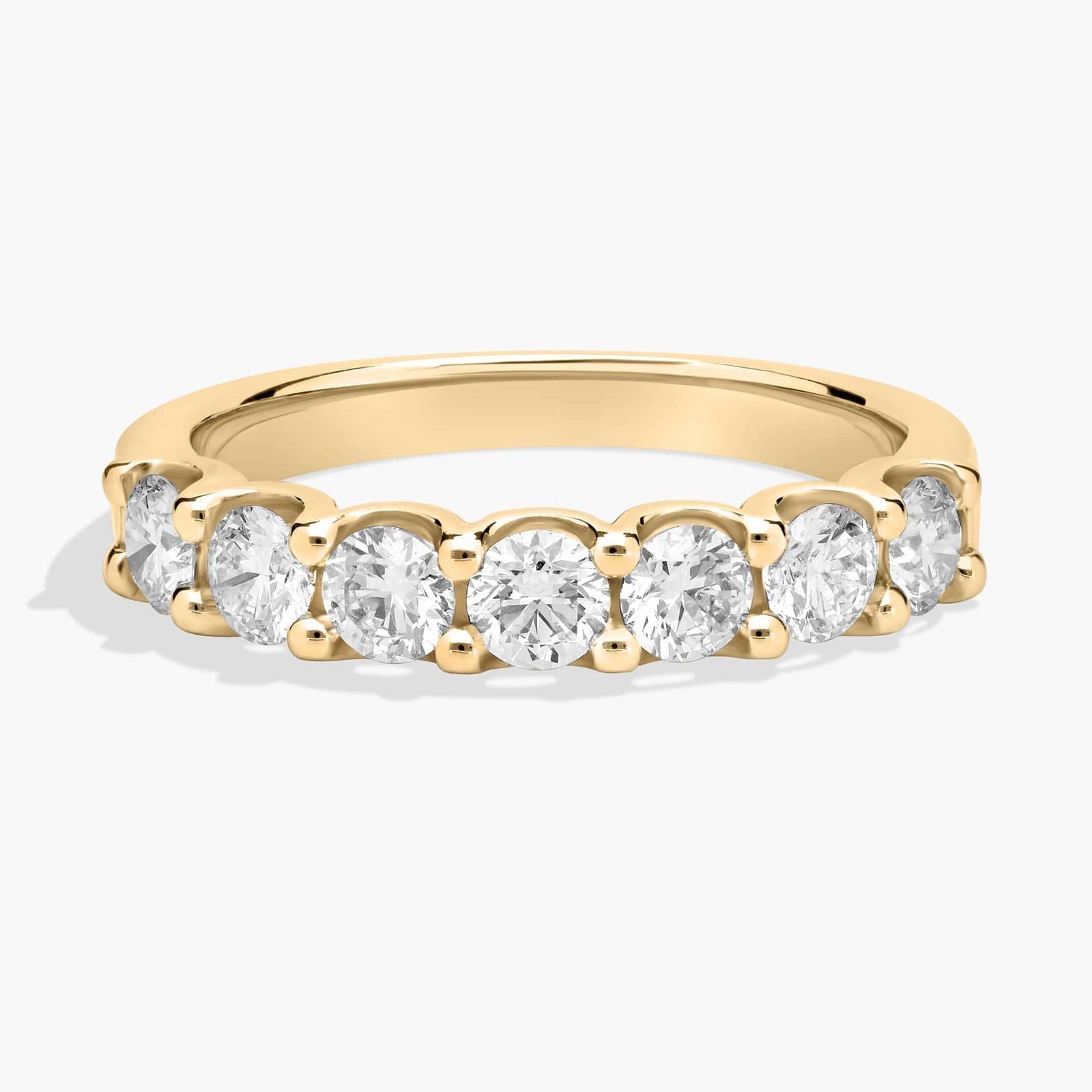Seven Stone Shared Prong Contour Lab-Grown Diamond Ring