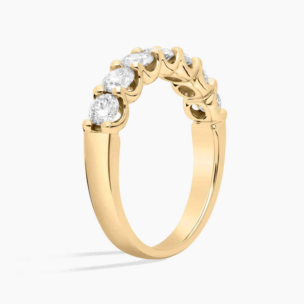 Seven Stone Shared Prong Contour Lab-Grown Diamond Ring