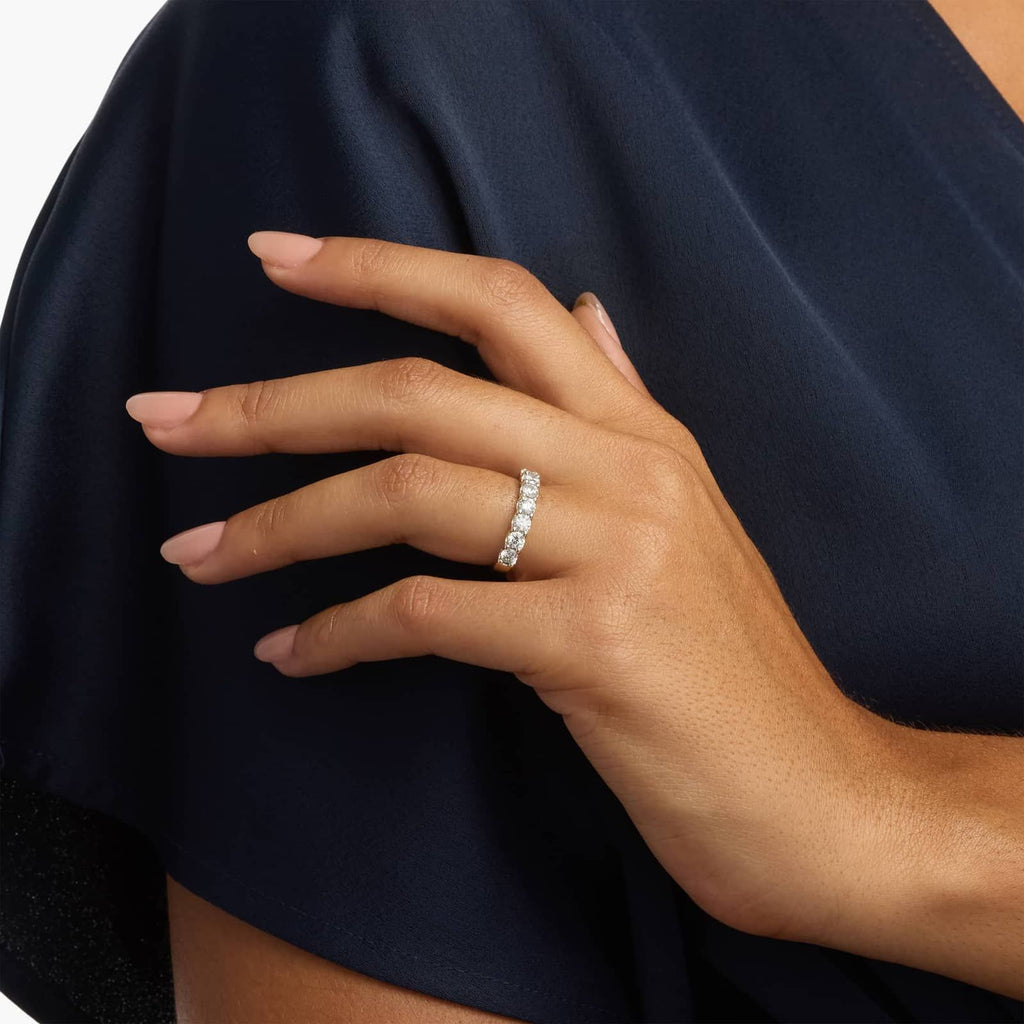 Seven Stone Shared Prong Contour Lab-Grown Diamond Ring