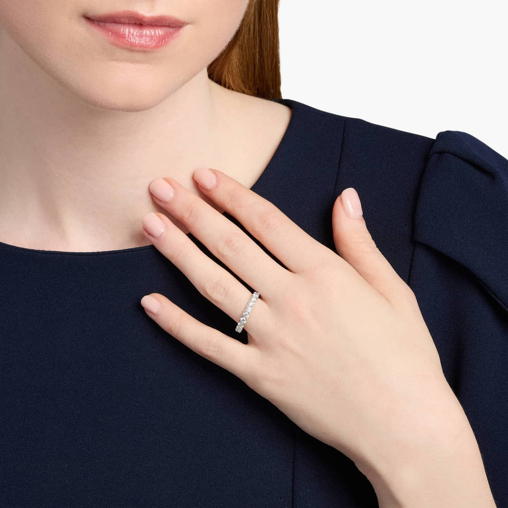 Yellow Gold Riviera Pavé Diamond Eternity Ring