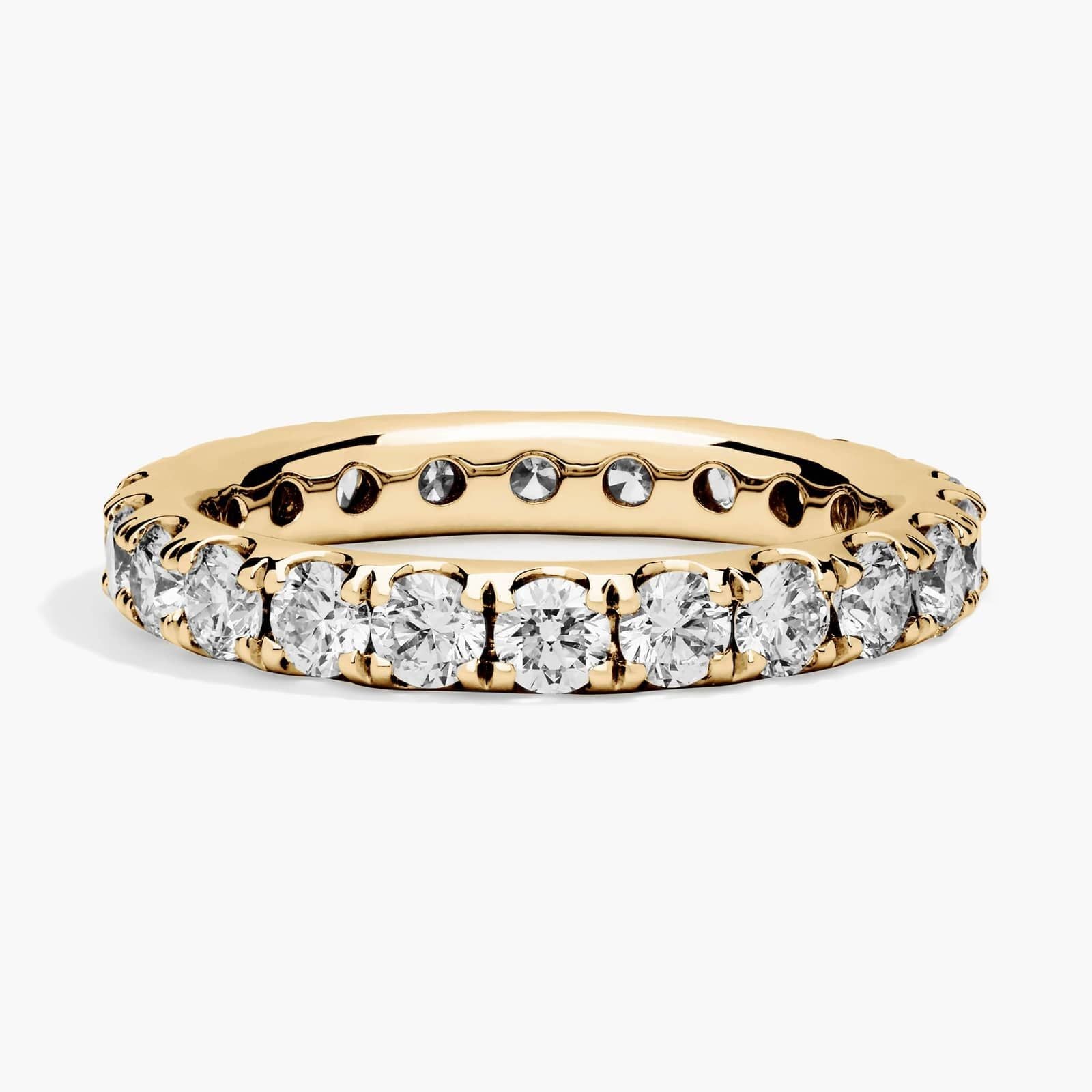 Yellow Gold Riviera Pavé Diamond Eternity Ring