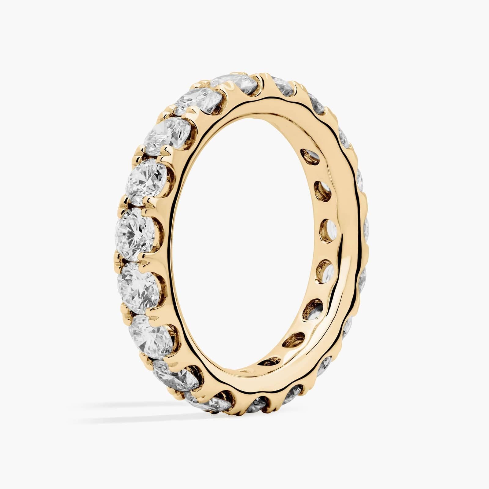Yellow Gold Riviera Pavé Diamond Eternity Ring