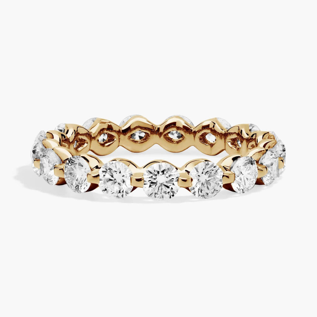 Yellow Gold Floating Diamond Eternity Ring