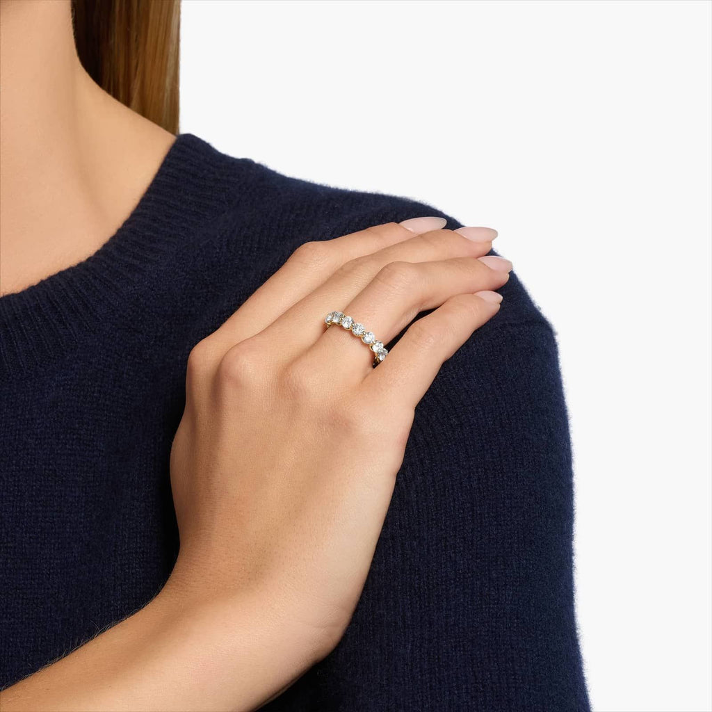 Yellow Gold Floating Diamond Eternity Ring