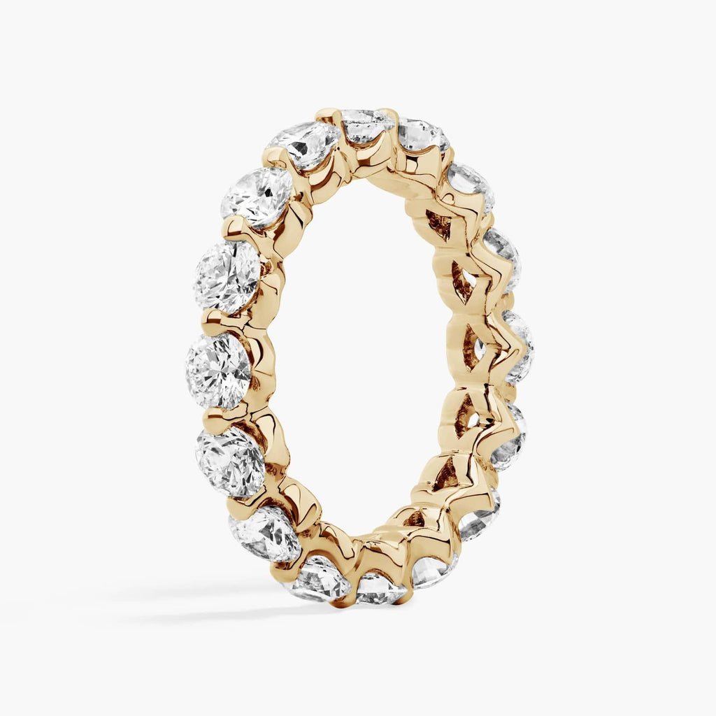 Yellow Gold Floating Diamond Eternity Ring