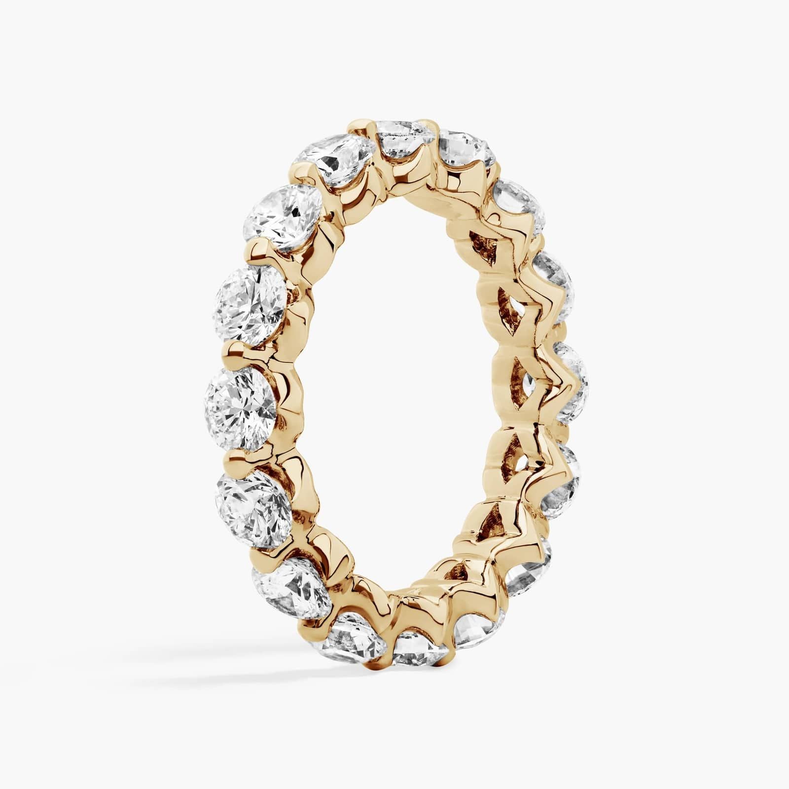 Yellow Gold Floating Diamond Eternity Ring