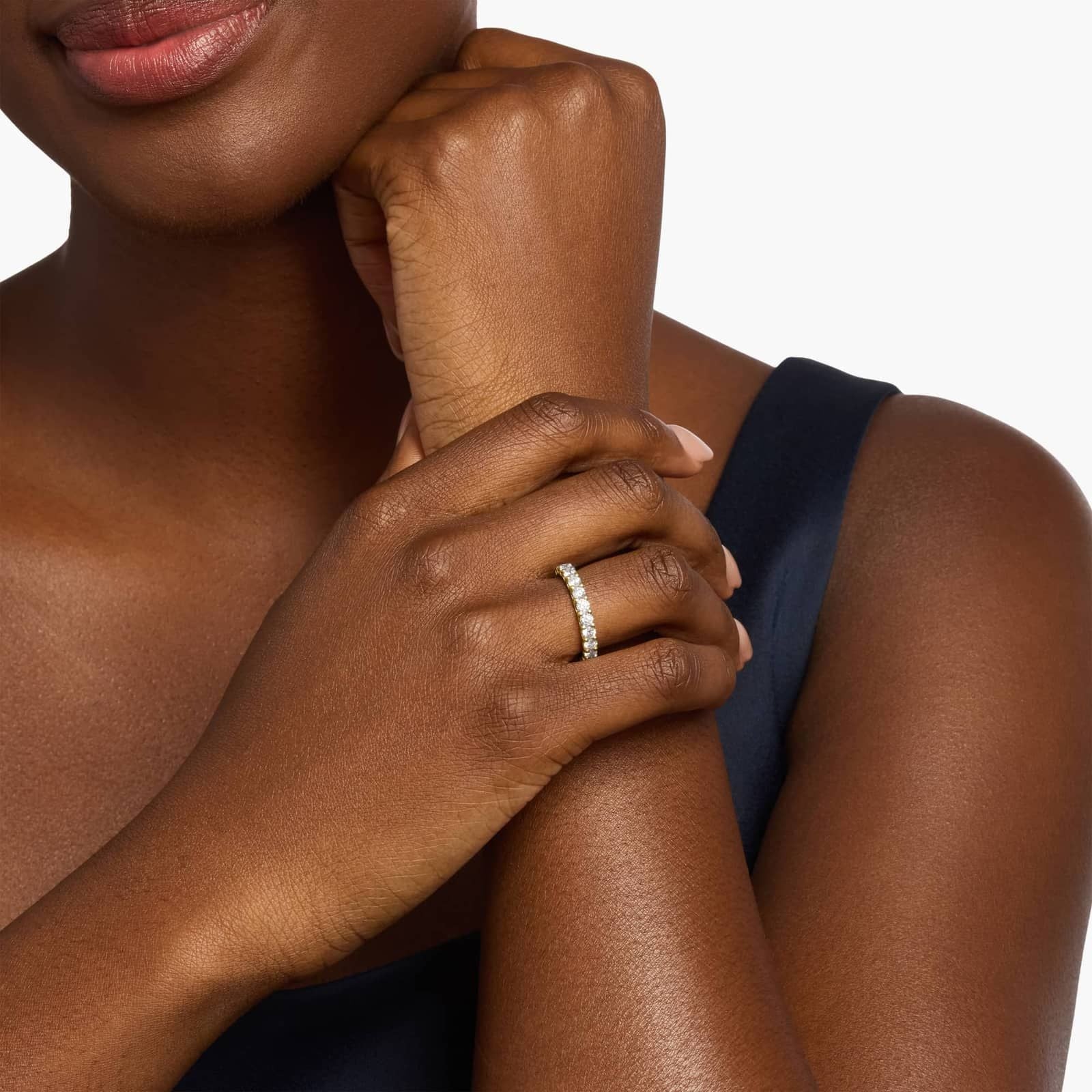 Yellow Gold Luna Diamond Eternity Ring