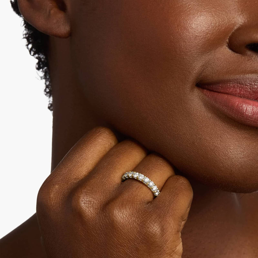 Yellow Gold Luna Diamond Eternity Ring