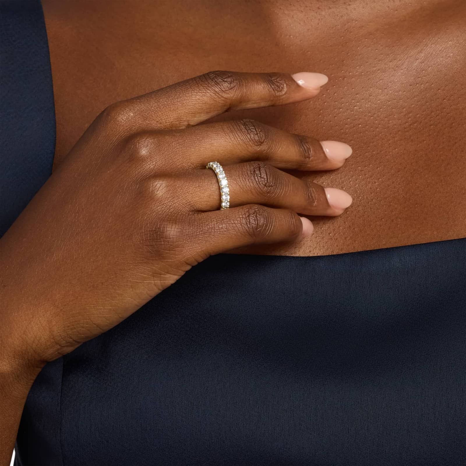 Yellow Gold Luna Diamond Eternity Ring