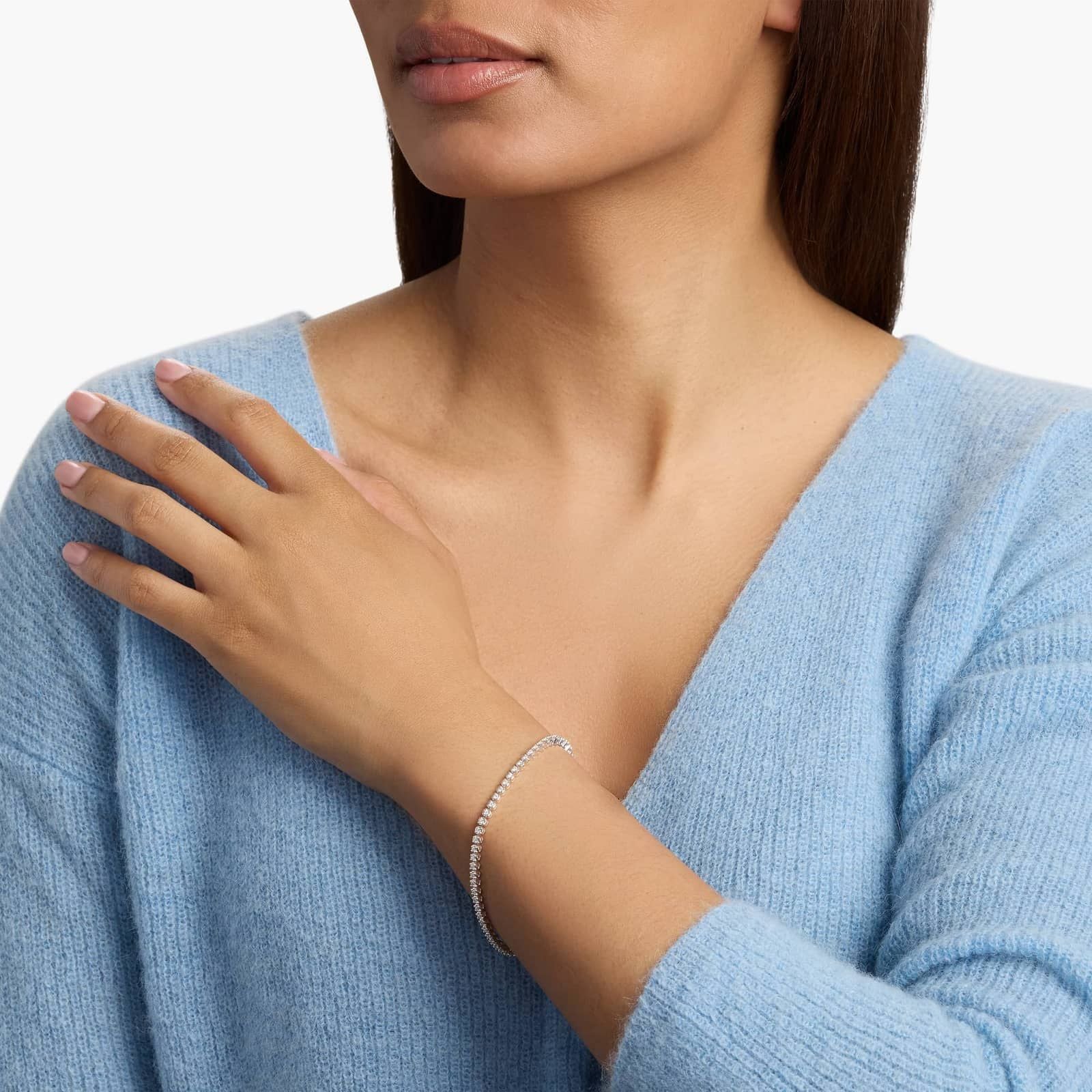 7 " Four Prong Lab-Grown Diamond Tennis Bracelet