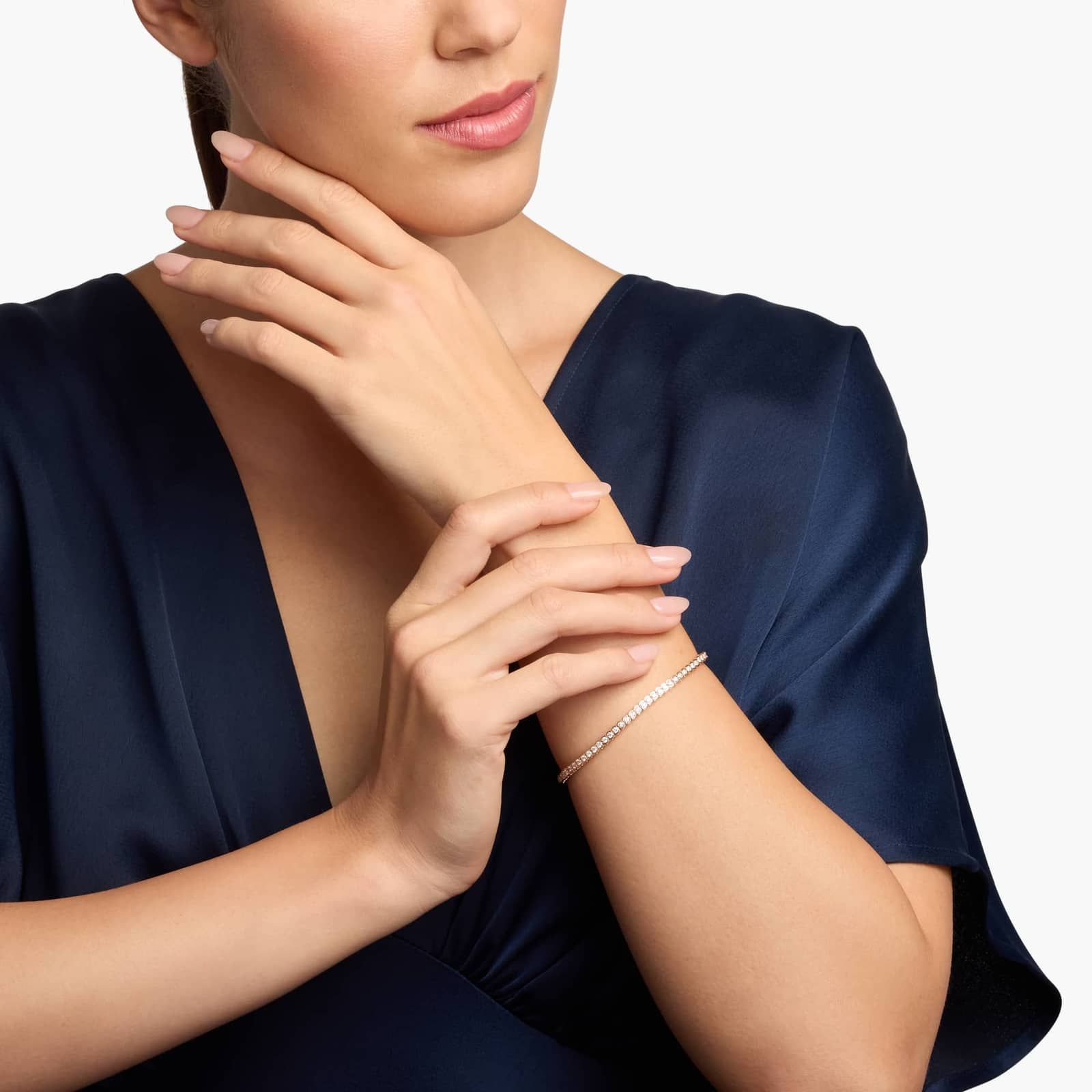 7 " Bezel Lab Grown Diamond Tennis Bracelet