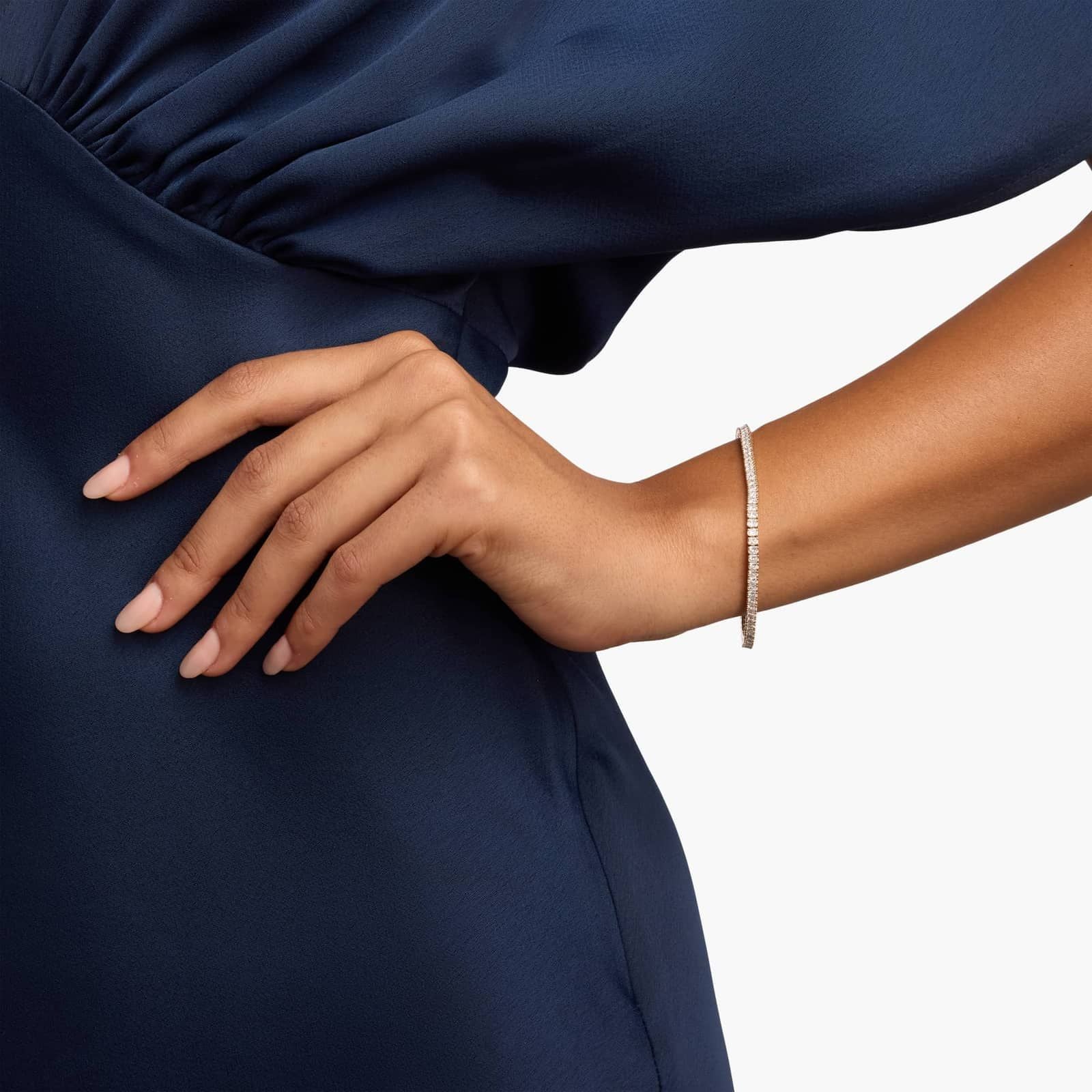 7 " Princess Cut Lab Grown Diamond Tennis Bracelet