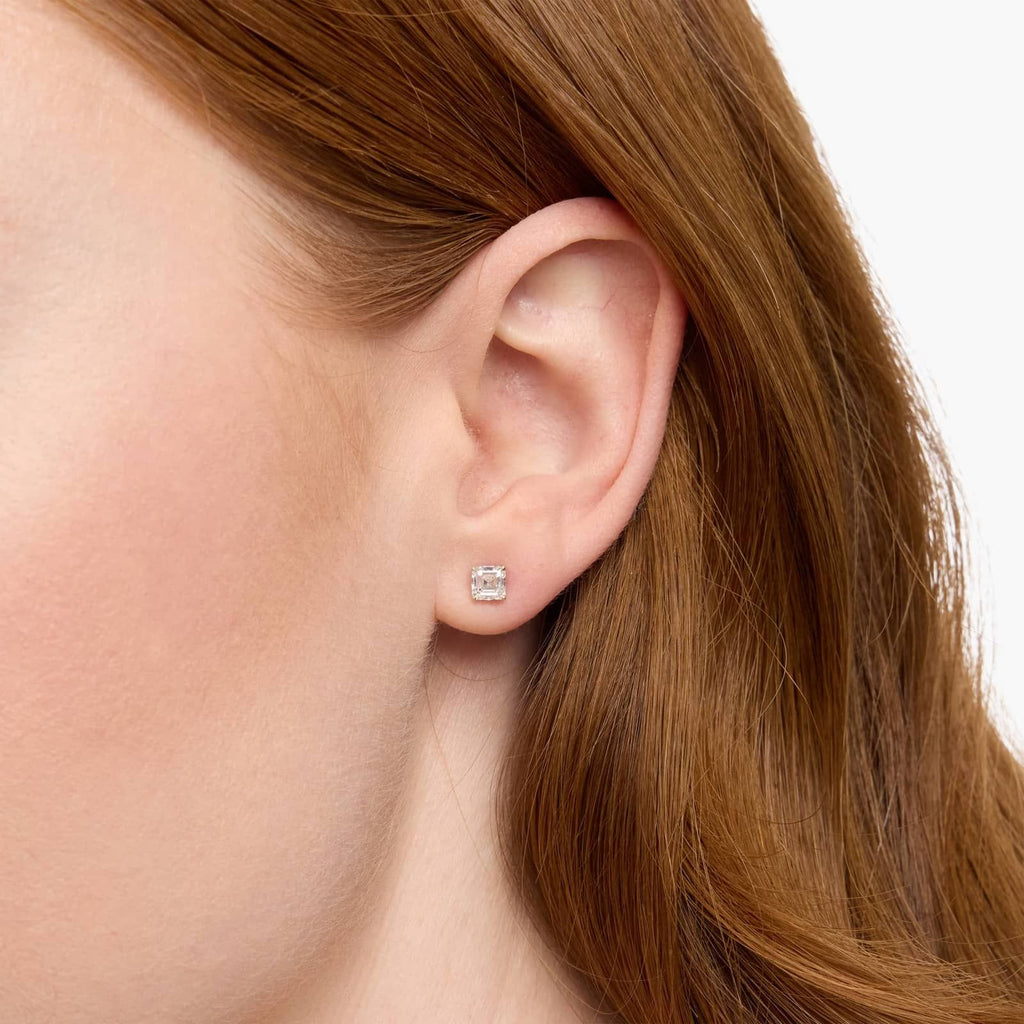 Asscher Cut Lab-Grown Diamond Stud Earrings