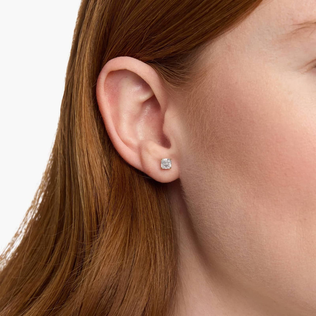 Asscher Cut Lab-Grown Diamond Stud Earrings