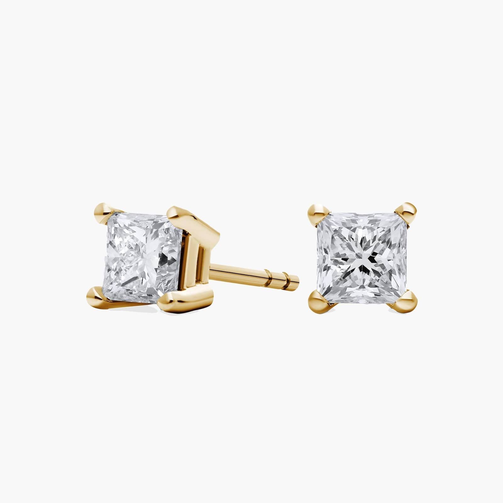Princess Cut Lab-Grown Diamond Princess Cut Stud Earrings