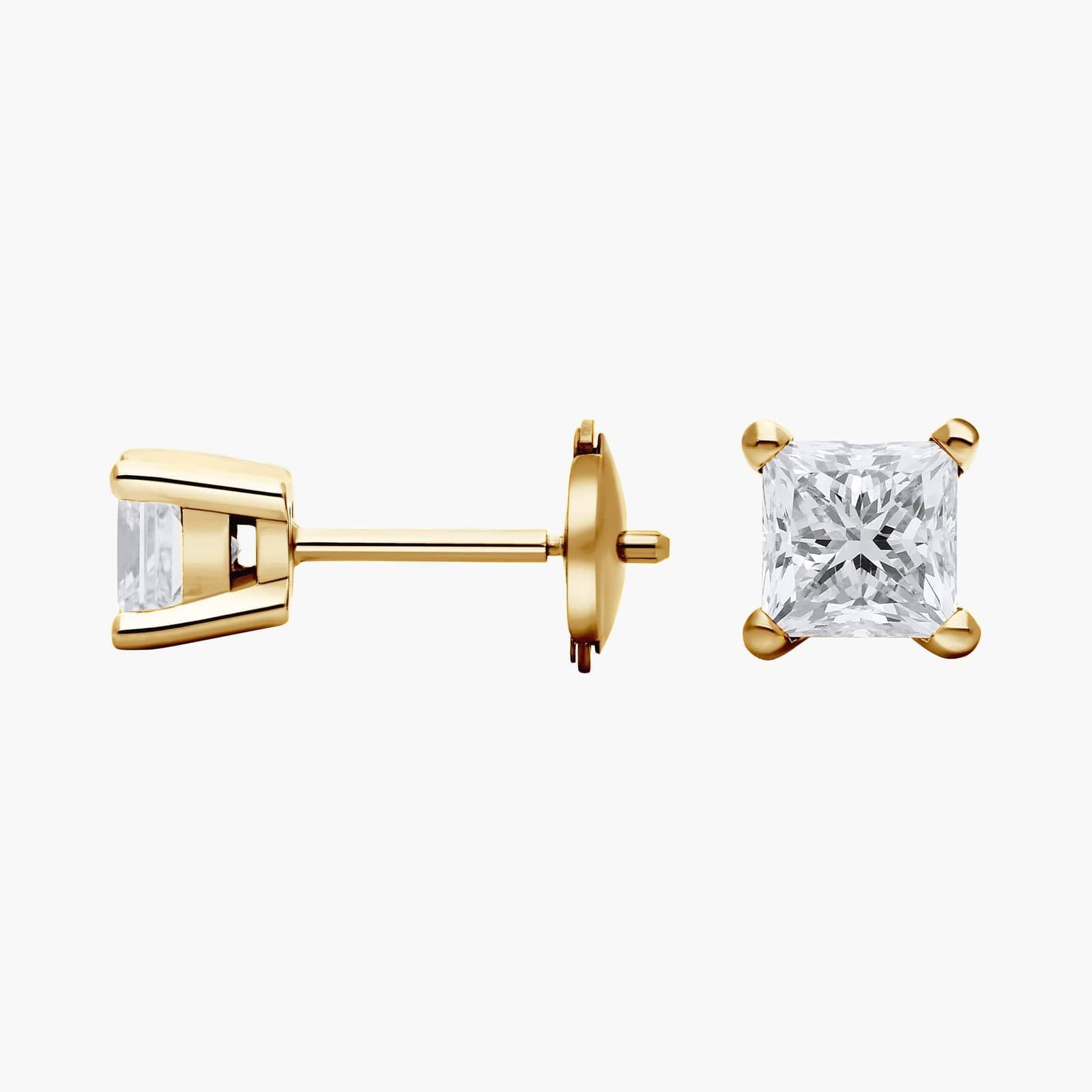 Princess Cut Lab-Grown Diamond Princess Cut Stud Earrings