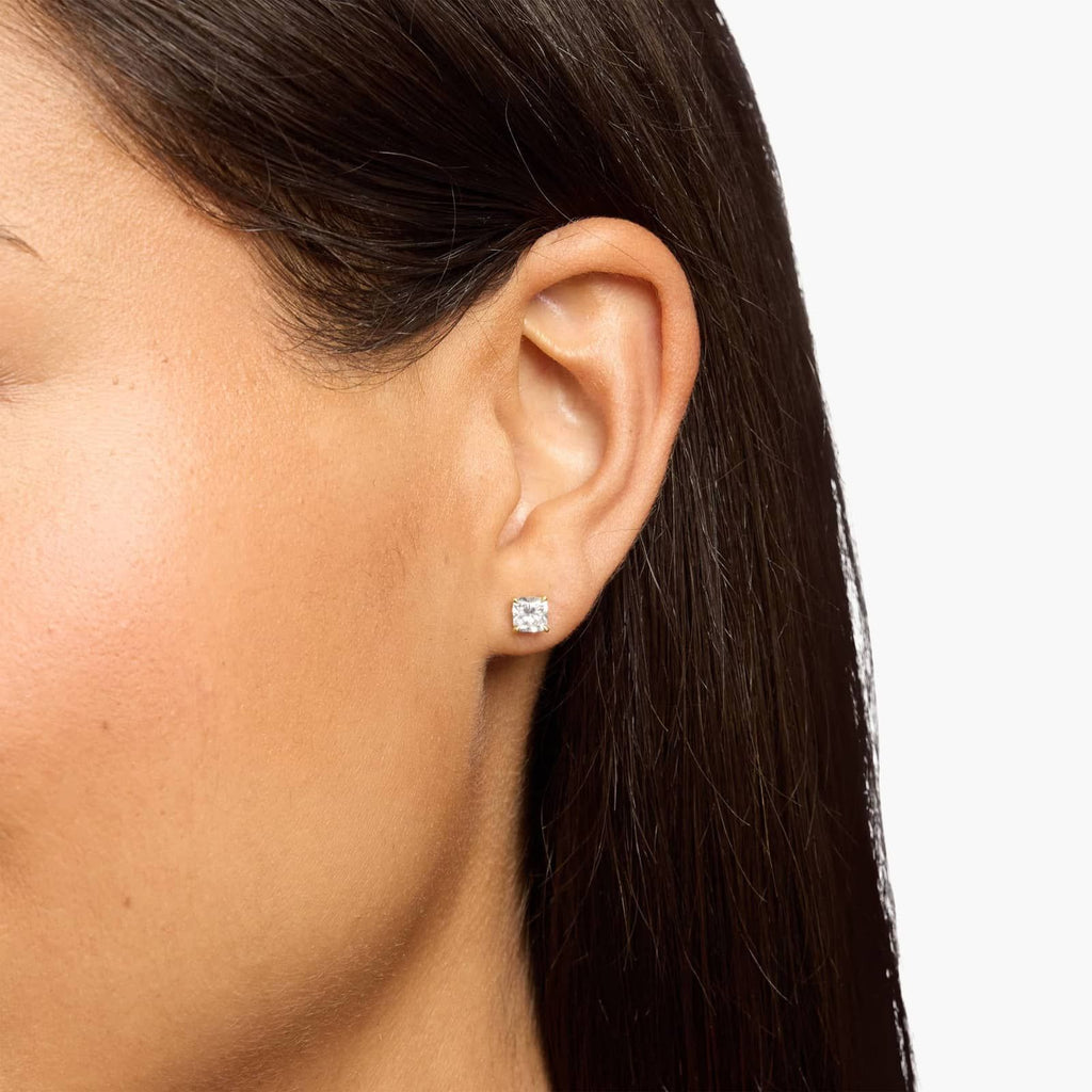 Cushion Cut Lab-Grown Diamond Stud Earrings